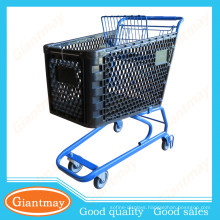 150L pop red plastic shopping cart trolleys